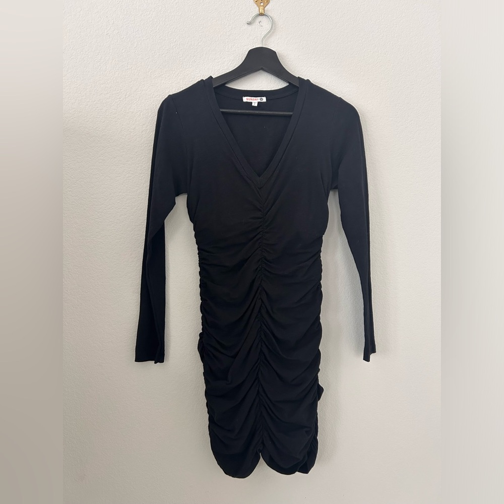 SUNDRY RUNCHED MINI DRESS - Picture 4 of 7